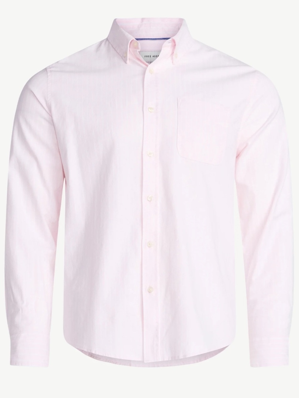 Free Assembly Men's Button Front Oxford Shirt with Long Sleeves